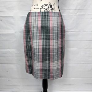 Talbots Plaid Pencil Skirt
